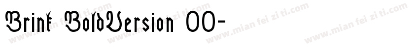 Brink BoldVersion 00字体转换